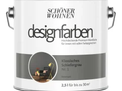 Schöner Wohnen Designfarben Klassisches Schiefergrau matt 2,5 l