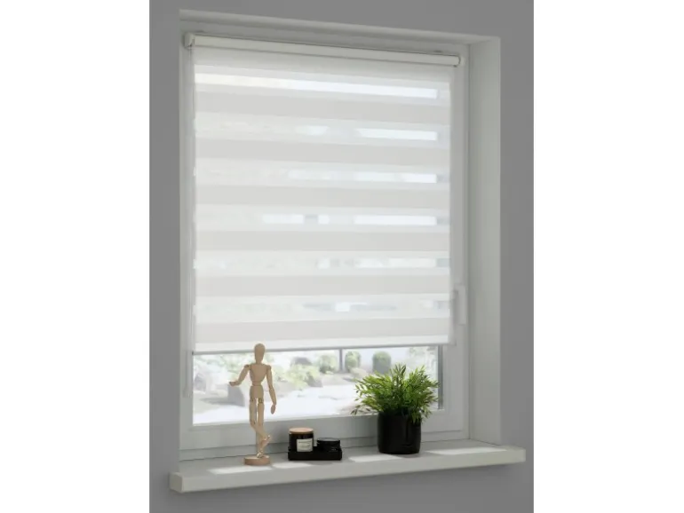 Schöner Wohnen Doppelrollo Tilda 90 cm x 150 cm Weiß