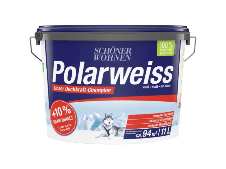 Schöner Wohnen Innen- und Wandfarbe Polarweiss Matt 11 l