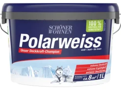 Schöner Wohnen Innen- und Wandfarbe Polarweiss Matt 1 l