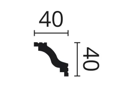 Schöner Wohnen Kollektion Deckenleiste Elegant 2 HDPS 40 mm x 40 mm