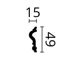 Schöner Wohnen Kollektion Wandleiste Elegant 3 HDPS 15 mm x 50 mm