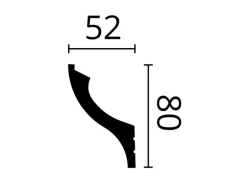 Schöner Wohnen Kollektion Decken- und Lichtleiste Modern 2 HDPS 52 mm x 80 mm