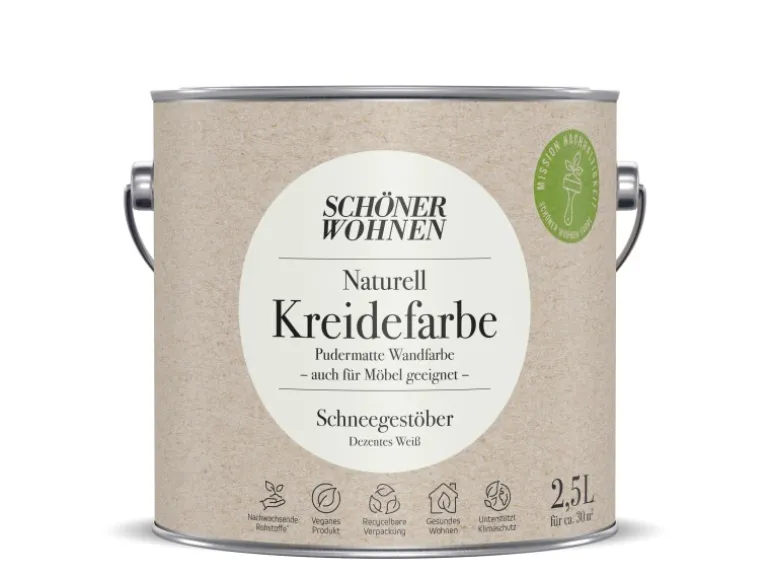 Schöner Wohnen Naturell Kreidefarbe Schneegestöber 2,5 l