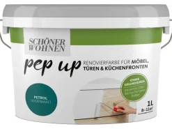 Schöner Wohnen pep up Renovierfarbe Möbel, Türen und Küchenfronten Petrol 1 l