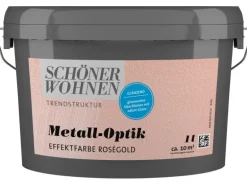 Schöner Wohnen Trendstruktur Metall-Optik Rosegold 1 l