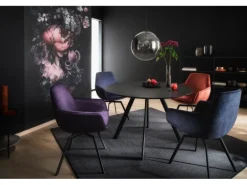 Schöner Wohnen Vliestapete 2 DD Floral Schwarz Rosa 270 x 159 cm FSC®