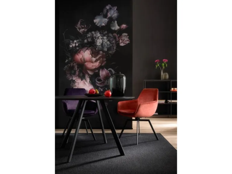 Schöner Wohnen Vliestapete 2 DD Floral Schwarz Rosa 270 x 159 cm FSC®