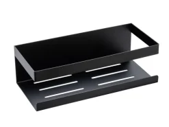 Schöner Wohnen Wandablage Meleto Schwarz aus Edelstahl