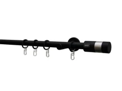 Schöner Wohnen Wandhalter Leon für Gardinenstange Ø 20 mm Schwarz Matt