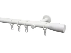 Schöner Wohnen Wandhalter Leon 2-läufig für Gardinenstangen Ø 20 mm Weiß-Matt