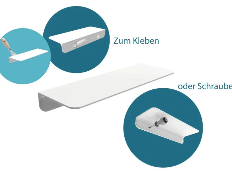 Schütte Duschablage Selbstklebend Weiß