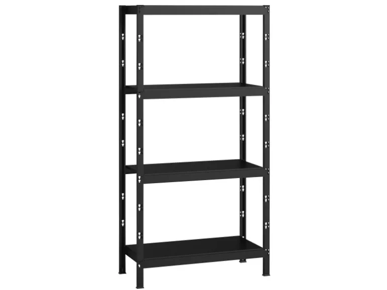 Schulte Profi-Steck-Grundregal 195 cm x 100 cm x 35 cm Schwarz
