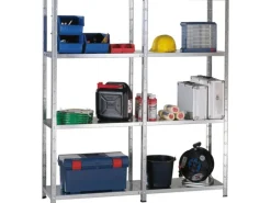 Schulte Set 1 Steckregal und 1 Anbauregal Verzinkt 180 cm x 140 cm x 50 cm