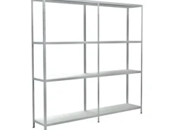 Schulte Set 1 Steckregal und 1 Anbauregal Weiß 180 cm x 180 cm x 35 cm