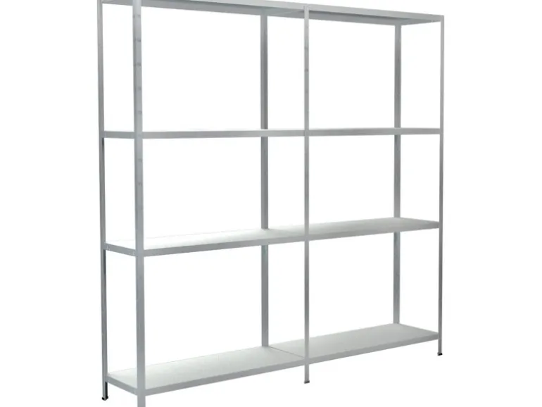 Schulte Set 1 Steckregal und 1 Anbauregal Weiß 180 cm x 180 cm x 35 cm