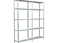 Schulte Set 1 Steckregal und 1 Anbauregal Weiß 200 cm x 160 cm x 35 cm