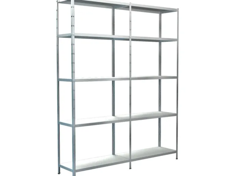 Schulte Set 1 Steckregal und 1 Anbauregal Weiß 200 cm x 160 cm x 35 cm