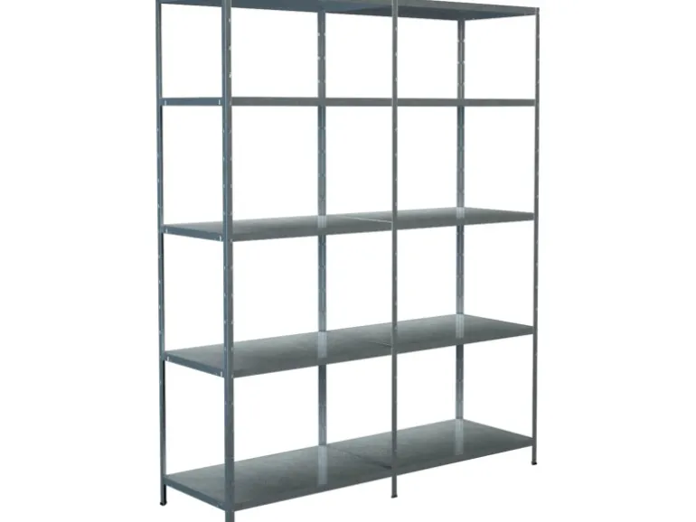 Schulte Set 1 Steckregal und 1 Anbauregal Verzinkt 200 cm x 160 cm x 50 cm