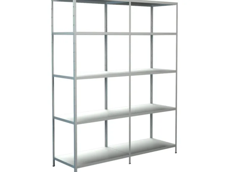 Schulte Set 1 Steckregal und 1 Anbauregal Weiß 200 cm x 160 cm x 50 cm