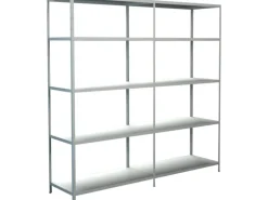 Schulte Set 1 Steckregal und 1 Anbauregal Weiß 200 cm x 200 cm x 50 cm