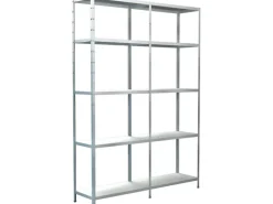 Schulte Set 1 Steckregal und 1 Anbauregal Weiß 200 cm x 140 cm x 35 cm