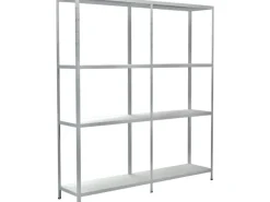Schulte Set 1 Steckregal und 1 Anbauregal Weiß 180 cm x 160 cm x 35 cm