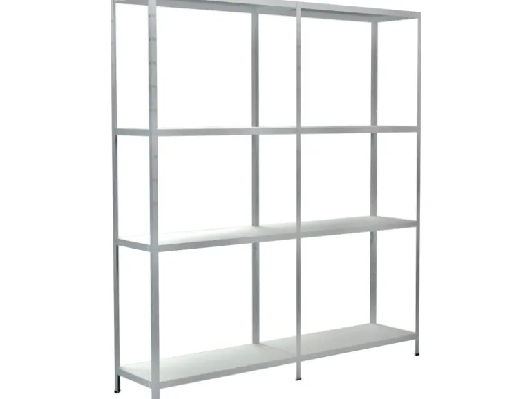 Schulte Set 1 Steckregal und 1 Anbauregal Weiß 180 cm x 160 cm x 35 cm