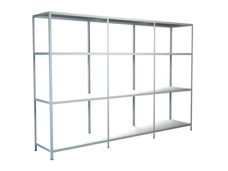 Schulte Steck-Grund- und 2 x Anbauregale 180 cm x 320 cm x 50 cm Weiß