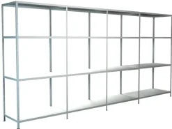 Schulte Steck-Grund- und 3 x Anbauregale 180 cm x 400 cm x 35 cm Weiß