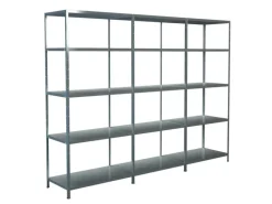 Schulte Steck-Grund- und 2 x Anbauregale 200 cm x 360 cm x 50 cm Verzinkt