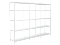 Schulte Steck-Grund- und 2 x Anbauregale 200 cm x 340 cm x 50 cm Weiß