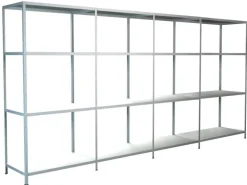 Schulte Steck-Grund- und 3 x Anbauregale 180 cm x 380 cm x 35 cm Weiß