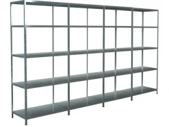 Schulte Steck-Grund- und 3 x Anbauregale 200 cm x 400 cm x 50 cm Verzinkt