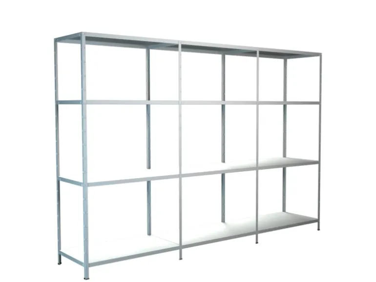 Schulte Steck-Grund- und 2 x Anbauregale 180 cm x 320 cm x 35 cm Weiß
