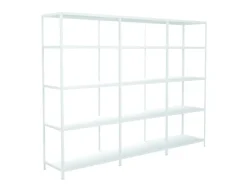 Schulte Steck-Grund- und 2 x Anbauregale 200 cm x 280 cm x 50 cm Weiß