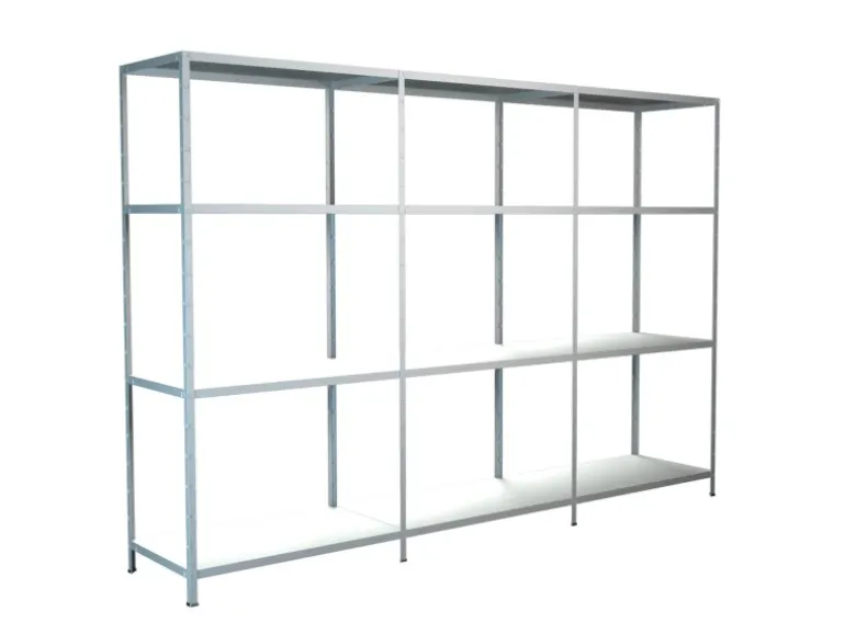Schulte Steck-Grund- und 2 x Anbauregale 180 cm x 340 cm x 35 cm Weiß