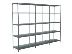 Schulte Steck-Grund- und 2 x Anbauregale 200 cm x 280 cm x 50 cm Verzinkt