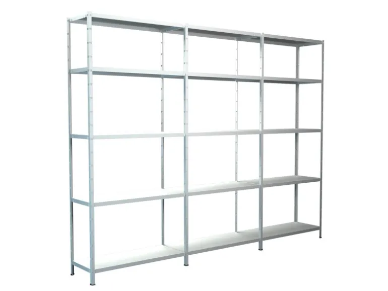 Schulte Steck-Grund- und 2 x Anbauregale 200 cm x 340 cm x 35 cm Weiß