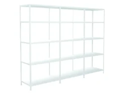 Schulte Steck-Grund- und 2 x Anbauregale 200 cm x 360 cm x 50 cm Weiß