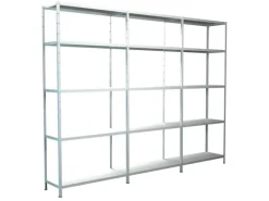 Schulte Steck-Grund- und 2 x Anbauregale 200 cm x 360 cm x 35 cm Weiß