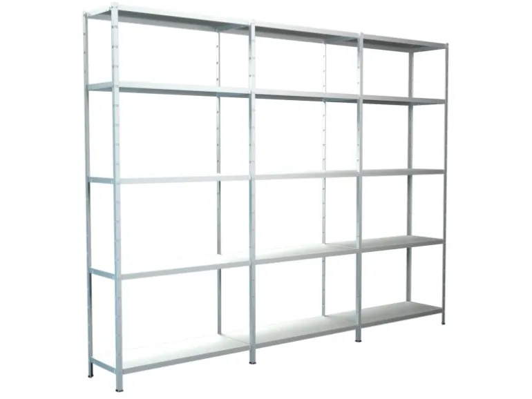 Schulte Steck-Grund- und 2 x Anbauregale 200 cm x 360 cm x 35 cm Weiß