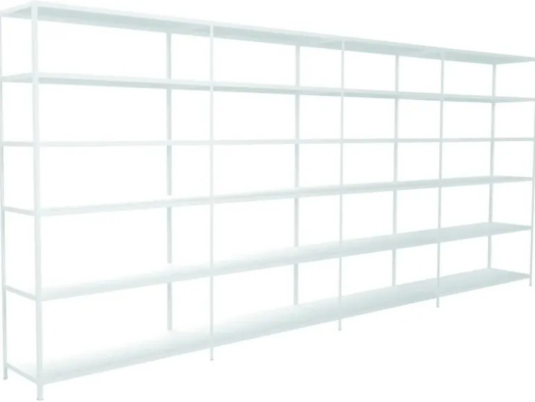 Schulte Steck-Grund-/Anbauregale 230 cm x 400 cm x 50 cm Weiß