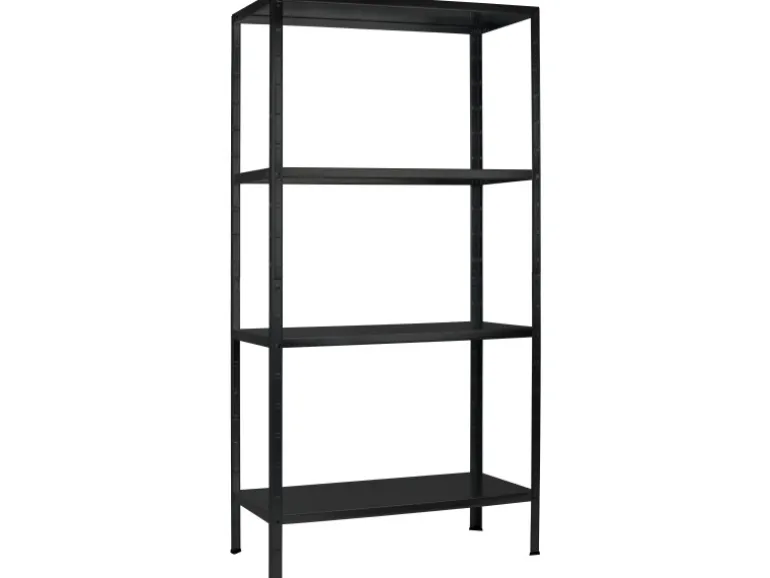 Schulte Steck-Grundregal 180 cm x 80 cm x 40 cm Schwarz