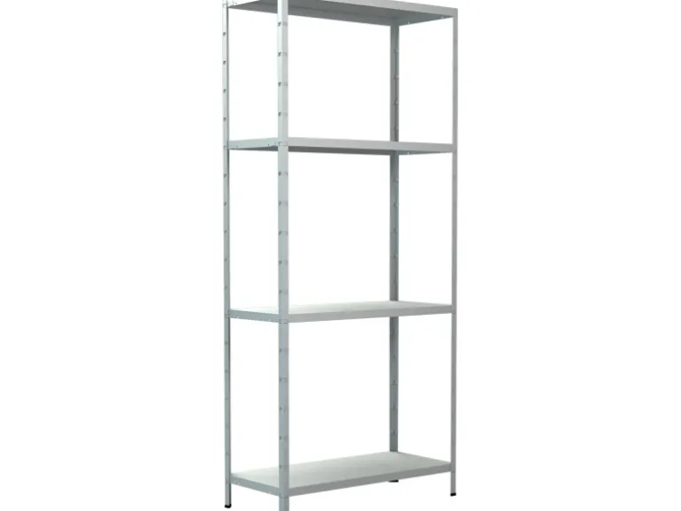 Schulte Steck-Grundregal Weiß 180 cm x 80 cm x 35 cm