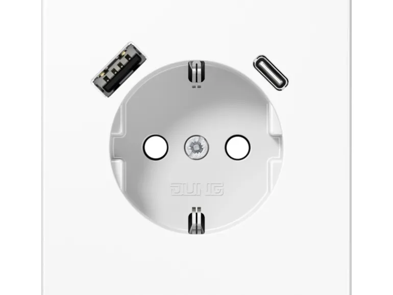 Schutzkontakt-Steckdose mit USB