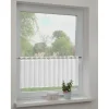 Sehlbach Bistrogardine mit Stangendurchzug Border Top 135 cm x 45 cm Weiß