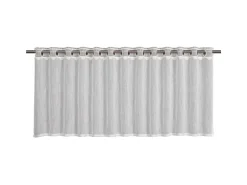 Sehlbach Bistrogardine mit Stangendurchzug Border Top 135 cm x 45 cm Weiß