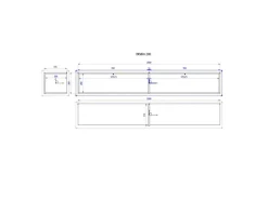 Selsey TV-Hängeboard Bisira 200 cm Weiße Marmoroptik mit Goldenem Einsatz