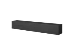 Selsey TV-Hängeboard Bisira 200 cm Holzoptik Esche Schwarzgrau